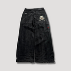 Dames Jeans | Zwarte Wijdvallende Baggy Broek | Retro Stijl | Hoge Taille | Comfortabele Pasvorm | Duurzaam Denim | Veelzijdige Look | Makkelijk Te Stylen | Perfect Voor Casual En Elegante Outfits | Trendy Tijdloze Mode |
