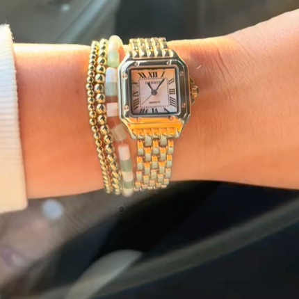 Dames Horloge | Roestvrijstaal | Elegant Design | Comfortabele Band | Tijdloos Sieraad | 25 mm Wijzerplaat | 8 mm Kastdikte | 22,5 cm Bandlengte | Voor Zakelijk & Casual | Hoogwaardige Materialen | Slank & Modieus | Ideale Pasvorm