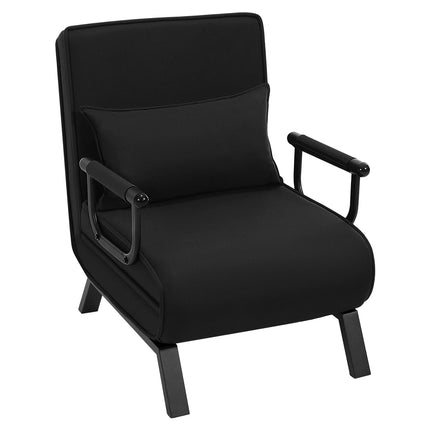 3-in-1 Slaapbank Linnen Vouwstoel met Verwijderbaar Kussen Verstelbare Rugleuning Logeerbed voor Appartement Dorm | Moderne 3-in-1 Vouwbare Slaapbank Luxe Verstelbare Rugleuning Linnen Stoffen Sofa Bed