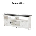 REDLIFE TV Stand voor TV's tot 65 inch Entertainment Center met Stopcontact Opslagkast Drie Open Schappen voor Woonkamer | Tv-meubel 65 inch modern ontwerp met opbergvakken hout stopcontact barndeur design