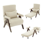3-in-1 converteerbare fauteuil met slaapfunctie | Verstelbare Fauteuil Bed incl. Kussen | Comfortabel & Ademend Linnen | 6 Standen Rugleuning | Inclusief Verwijderbare Armleuning Hoes | Enkelvoudige Zitbank