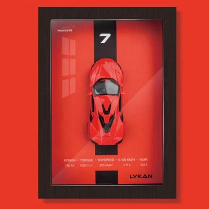 3D Die Cast Auto Model | Elegante Autolijst Decoratie | Wandkunst voor Woonkamer & Kantoor | Perfect Cadeau voor Autoliefhebbers | Hoogwaardige Kunst Collectie | Muurdecoratie Auto Thema