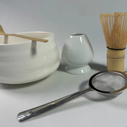 Japanse Theeceremonie Set | Matcha Bereiden | Bamboe Klopper Chasen | Keramische Kom Chawan | Houten Schep Chashaku | Ideaal Cadeau