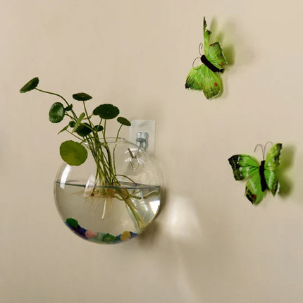 Zwevende Glazen Decoratievaas | Hydrologische Plantenhouder | Modern Interieur Accessoire | Hangend Design | Hoogwaardig Glas | Voor Binnengebruik | Geschikt voor Bloemen en Planten | Uniek Zwevend Effect | Eenvoudig Onderhoud | Stijlvolle Blikvanger