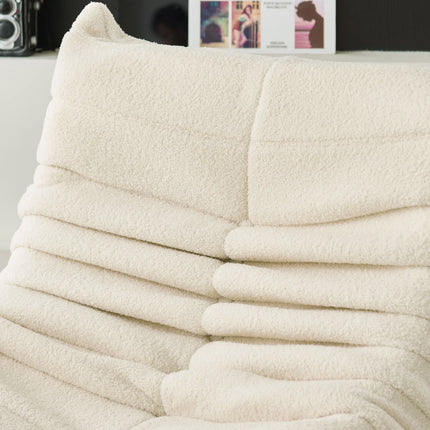 Zitzak Sofa, Vloerbank met Rugleuning, Relaxstoel, Zitzak voor Woonkamer, Enkele Zitstoel, Stoelen voor Slaapkamer | Comanlai Zitzakstoel Lambswool Teddyfleece Woonkamer Slaapkamer Ergonomisch Ontwerp Lightweight