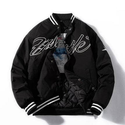 Vintage Varsity Jack Unisex | Hip-Hop Streetwear | Retro Stijl | Warme Herfst- en Winterjas | Hooded Comfort | Duurzaam