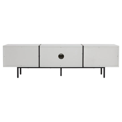 Moderne tv-boekenkast met uitschuifbare lades | TV meubel 163cm | Kleurblok ontwerp | Veel opbergruimte | Modern tv dressoir | MDF & PB plaat | Voor multimedia apparaten | Geschikt voor woonkamer