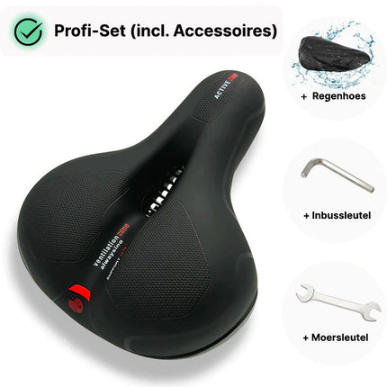 CLOUDCOMFORT PRO Zadel | Ergonomisch Fietszadel met Verlichting | Pijnvrij en Comfortabel | Schokabsorberend & Ademend | Duurzaam en Weerbestendig | Ideaal voor Lange Afstanden| Unisex| Premium Fietsaccessoire | Zacht Materialen