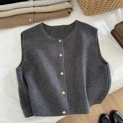 Merino Wol Gilet Dames | Regular Fit Vest | Gebreide Herfstkleding | Stijlvolle Laagjes | Comfortabele En Veelzijdige Outfit