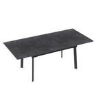 Uitschuifbare Eettafel Marmeren Blad en Metalen Frame Rechthoekige Moderne Meubels Geen Stoelen | Uitschuifbare Eettafel Marmerlook Landelijke Tafel Blad 180x85x79cm Moderne Stijl Zonder Stoelen