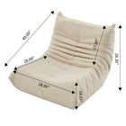 Zitzak Sofa, Vloerbank met Rugleuning, Relaxstoel, Zitzak voor Woonkamer, Enkele Zitstoel, Stoelen voor Slaapkamer | Comanlai Zitzakstoel Lambswool Teddyfleece Woonkamer Slaapkamer Ergonomisch Ontwerp Lightweight