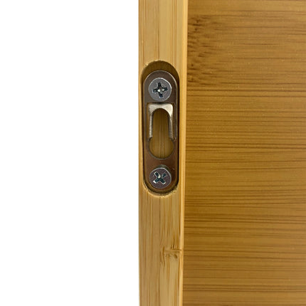 Solid houten bamboe badkamer wandkast boven toilet keuken woonkamer opbergkast met 3 planken medicijnkast 2-deur | Bamboe wandkast badkamer met 2 deuren | Eco-vriendelijke opbergruimte | 3 plank lagen