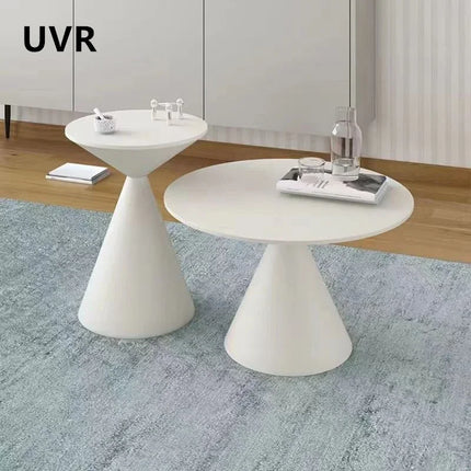 UVR Woonkamer Kleine Salontafel Slaapkamer Balkon Hoektafel Home Hotel Sofa Salontafel Modern Eenvoudige Ronde Tafel Meubels | Ronde Salontafel Modern Design Kunststof Woonkamer Balkon Slaapkamer Zwart-Wit