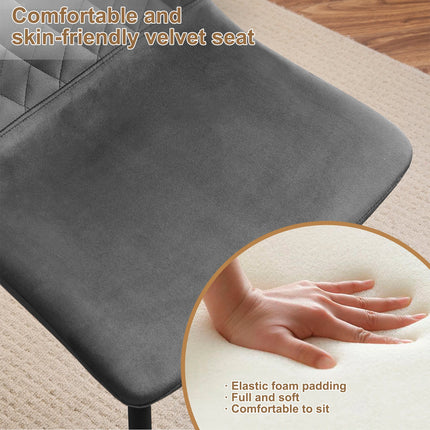WOLTU 4st Velvet Eetkamerstoel Scandinavische Keukenstoel met Rugleuning | Moderne Fluwelen Stoel Set 4 stuks | Ergonomische Eetkamerstoelen met Metalen Poten | Stijlvolle Woonkamer of Slaapkamer Verwendung