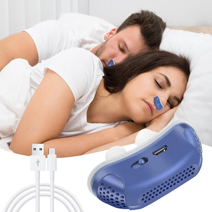 Micro CPAP apparaat anti-snurken | Compact & draagbaar | Slaapapneu hulp voor op reis | Medische siliconen neusplug | Fluisterstil | Verbeterde slaapkwaliteit | Oplaadbaar | Lichtgewicht ontwerp | Geschikt voor lichte snurkers | Universeel gebruik