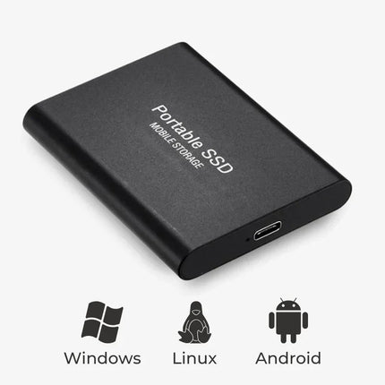 16TB/8TB/4TB/2TB/1TB | Ultra Snel | Externe SSD Opslag | USB 3.1 | Plug-and-Play | Slepen-en-Neerzetten Functionaliteit | Draagbaar | Geheugenbeveiliging | Geschikt voor Reizen