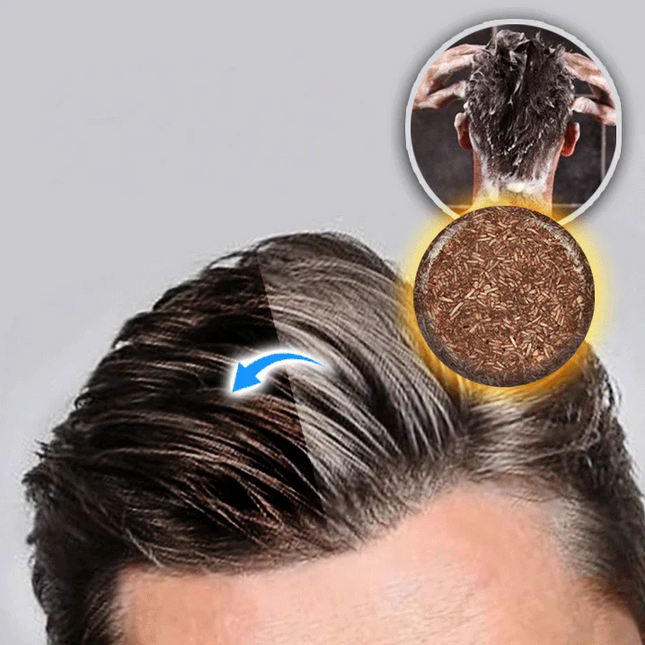 Biologische Natuurlijk Donker Maken Shampoobar | Verjongend & Verdikkend | Anti-Roos & Oliecontrole | Milieuvriendelijk 55g