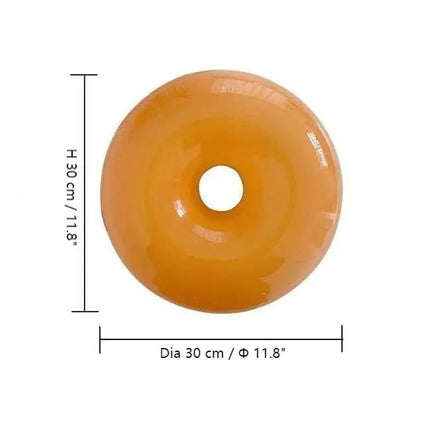 Donut Vorm LED Lamp | Modern Design | Energiezuinige Technologie | Dimbaar Licht | Glas en Metaal | Sfeervolle Verlichting | Elegante Tafellamp | 40W | Woonkamer Slaapkamer Kantoor | Verfijnde Functionele Verlichtingsoplossing