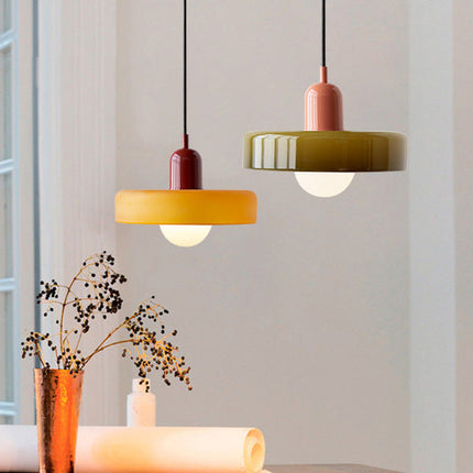 Bauhaus Design Hanglamp | Gekleurd Glas | Modern Interieur | Energiezuinig | Kies Jouw Ruimte | Eyecatcher Verlichting