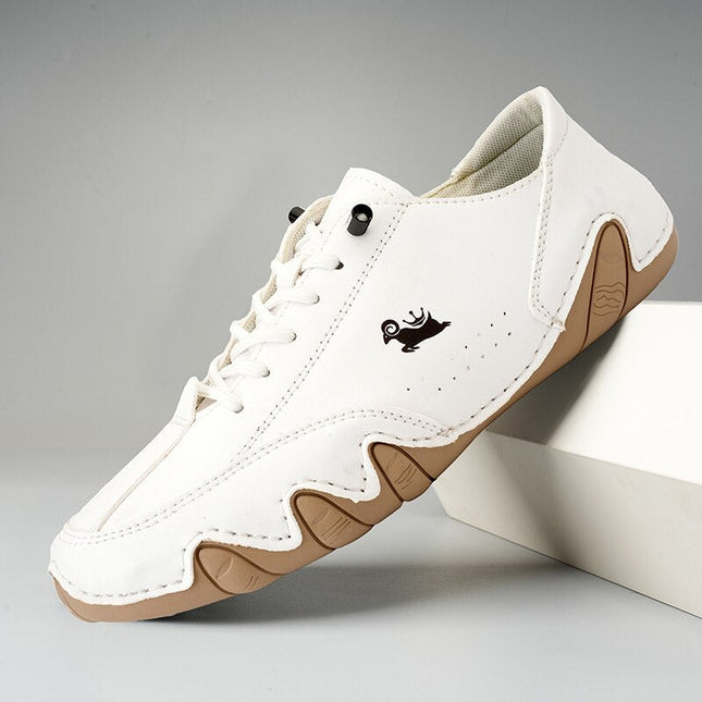 UltraFlex Leer Barefoot Schoenen | Unisex Waterdicht | Antislip Rubberzool | Comfortabele Natuurlijke Beweging | Gezonde Voeten | Duurzaam Flexibel Ontwerp | Voor Wandelen Regen Ijzige Paden | Uitstekende Grip | Voorkomt Voetproblemen