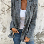 Danaya™ | Warme Dames Blazer Winter | Geruit Katoen Polyester | Getailleerd Klassiek Design | Ideaal Zakelijk en Casual | Maten S-4XL | Tijdloze Jas | Elegante Vrouwelijke Stijl | Perfect Winterkleding Thermisch