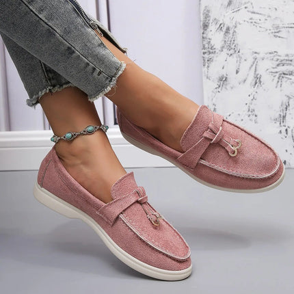 Ann-Sophie Dames Instappers | Luxe Suède Afwerking | Zachte PU Materiaal | Diverse Kleuren | Maten 36-43 | Comfort & Stijl