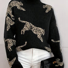 Luipaardprint Dames Coltrui | Warme Elegante Trui | Lange Mouwen | Comfortabel & Stijlvol | Herfst & Winter Kleding | Hoge Kwaliteit