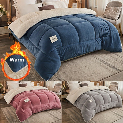 Drie-laags Dekbed van 100% Polyester | Comfortabel en Warm voor Herfst en Winter | Omkeerbare Dekbedden in Blauw, Roze, Grijs | Machinewasbaar | Verkrijgbaar in 150x200cm, 173x224cm, 203x229cm | Ideaal voor Koude Nachten