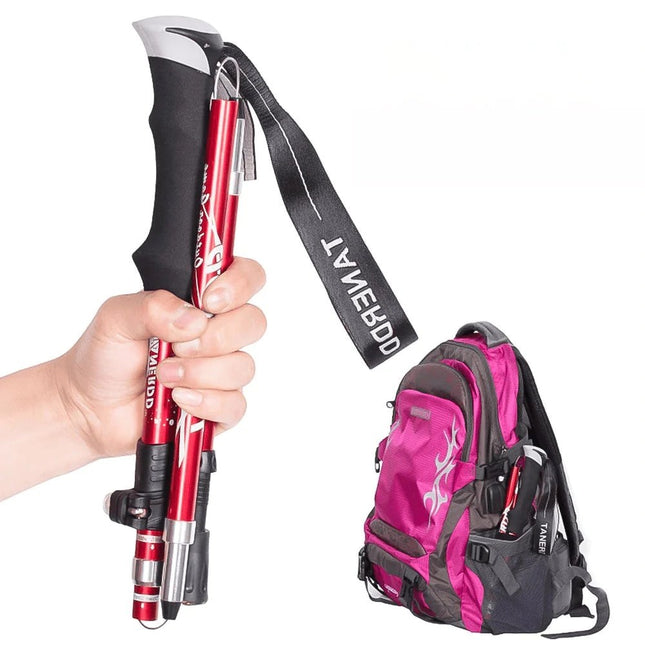 Verstelbare Opvouwbare Wandelstok Lichtgewicht | Ergonomische Handgreep | Antisliprubberen Voet | Compact & Draagbaar | Trekking Outdoor Wandelingen | Persoonlijke Instelbare Stok | Comfortabele Stabiliserende Ondersteuning Avonturen
