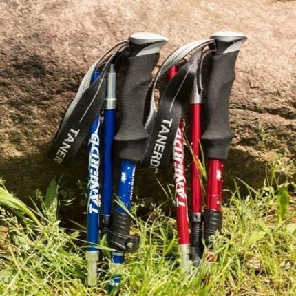 Verstelbare Opvouwbare Wandelstok Lichtgewicht | Ergonomische Handgreep | Antisliprubberen Voet | Compact & Draagbaar | Trekking Outdoor Wandelingen | Persoonlijke Instelbare Stok | Comfortabele Stabiliserende Ondersteuning Avonturen