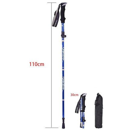Verstelbare Opvouwbare Wandelstok Lichtgewicht | Ergonomische Handgreep | Antisliprubberen Voet | Compact & Draagbaar | Trekking Outdoor Wandelingen | Persoonlijke Instelbare Stok | Comfortabele Stabiliserende Ondersteuning Avonturen