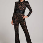 Jumpsuit Vrouwen | Juliette Luxe Stof V-hals | Elegante Pasvorm | Bruiloften Cocktail Party | Chique Taille | Machinewasbaar