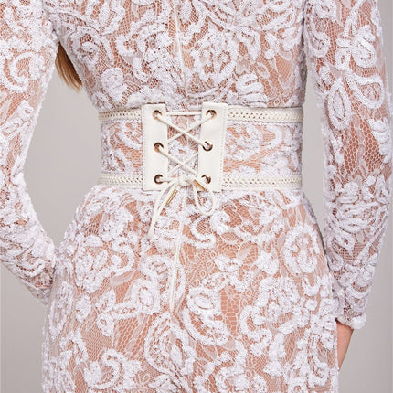 Jumpsuit Vrouwen | Juliette Luxe Stof V-hals | Elegante Pasvorm | Bruiloften Cocktail Party | Chique Taille | Machinewasbaar