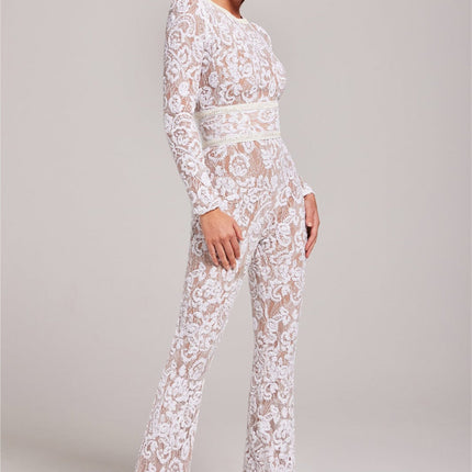 Jumpsuit Vrouwen | Juliette Luxe Stof V-hals | Elegante Pasvorm | Bruiloften Cocktail Party | Chique Taille | Machinewasbaar