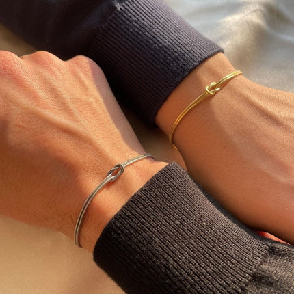 Visconte Armband | Liefdesknoop | Elegant Roestvrij Staal | Waterdicht | Verstelbaar 17-20.5 cm | Unisex | Tijdloos Liefdessymbool | Hypoallergeen | Geschikt Voor Hem En Haar | Perfect Cadeau | Sterk En Duurzaam