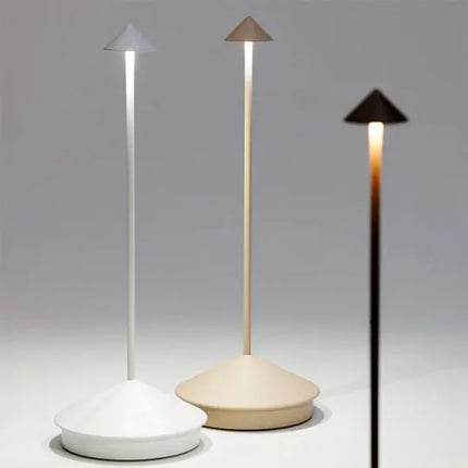 ZenLume LED Lamp | Draadloze Waterdichte Tafellamp | Dimfunctie & Touchbediening | Minimalistisch Design voor Binnen & Buiten | Sfeerverlichting met Lange Batterijduur | Elegante Verlichting voor Elke Ruimte