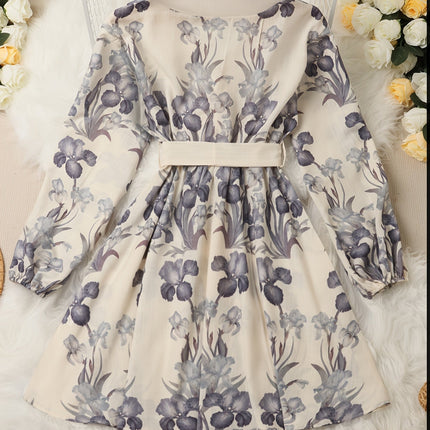 Elegante Blouse Jurk Dames | V-hals | Bloemenprint | Ademend & Comfortabel | Ideaal Voor Werk & Vrije Tijd | Modieuze Pasvorm | Lente/Herfst/Zomer | Elegante Details | Elastische Taille | Vrouwelijke Stijl