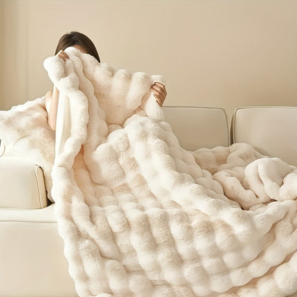 Hypoallergeen Fleece Deken | Scheurbestendig en Zacht | Polka Dots Ontwerp | Voor Bank, Bed, Kantoor | Alle Seizoenen | 100% Polyester