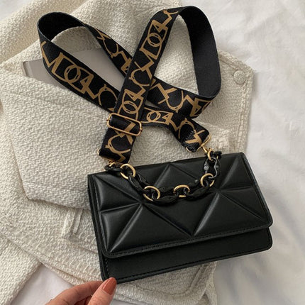 Savannah Dames Handtas Gewatteerd | Ketting Riem | Flap Klepsluiting | Crossbody Schoudertas | Verkrijgbaar in Vier Kleuren | Stijlvol Design | Veelzijdige Draagopties | Casual en Klassiek