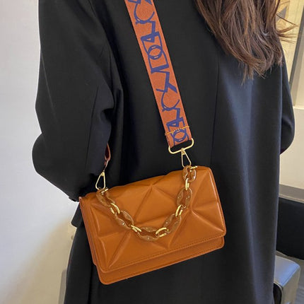 Savannah Dames Handtas Gewatteerd | Ketting Riem | Flap Klepsluiting | Crossbody Schoudertas | Verkrijgbaar in Vier Kleuren | Stijlvol Design | Veelzijdige Draagopties | Casual en Klassiek