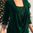 Comfortabele Damesblouse met Glitteraccenten - Visconte