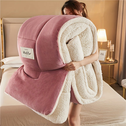 Drie-laags Dekbed van 100% Polyester | Comfortabel en Warm voor Herfst en Winter | Omkeerbare Dekbedden in Blauw, Roze, Grijs | Machinewasbaar | Verkrijgbaar in 150x200cm, 173x224cm, 203x229cm | Ideaal voor Koude Nachten