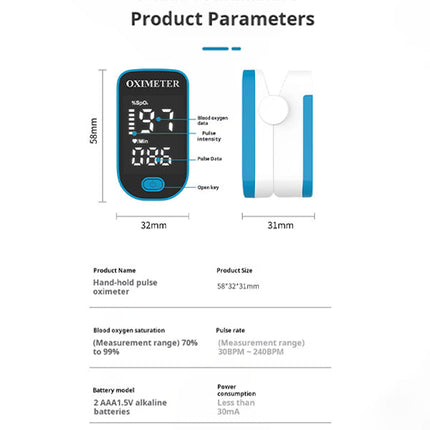 Draagbare Hartslag- en Zuurstofmeter | Onyx Sensor | Hoogprecisie | LED-Display | Snel Resultaat | Energiezuinige Draagbare Meter | Gezonde Levensstijl | Geschikt voor Reizen en Thuisgebruik | Nauwkeurige Meting | Zonder Narigheid
