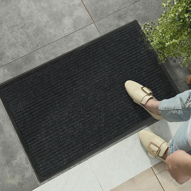 SureStep | Stijlvolle Antislip Deurmat Grijs Geschikt Voor Kantoor Woonkamer Badkamer | 39x59 cm Klassiek Ontwerp | Duurzaam onderhoudsvriendelijk materiaal Decoratieve Deurmat Ideaal Voor Moderne en Traditionele Interieurs