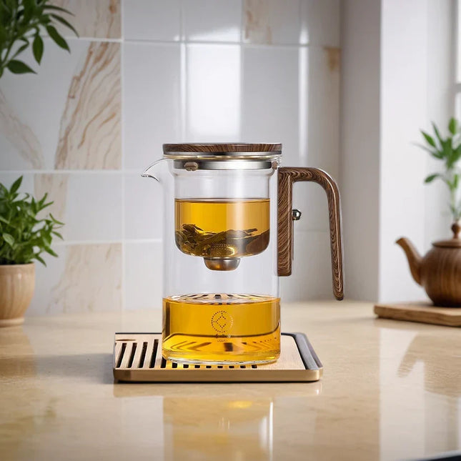 Porseleinen Theepot Met Moderne Uitstraling | Theeserveerder | Grote Capaciteit | Duurzaam Voor Meerdere Gasten | Elegant Ontwerp | Perfect Voor Theeliefhebbers |  Hoogwaardig Porselein
