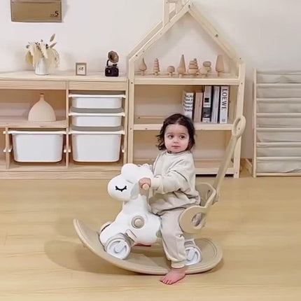 Twist & Ride | Schattig 2-in-1 Schommelpaard Loopfiets | Veilig & Stabiel | Motorische Ontwikkeling | Educatief Speelgoed | Duurzaam & Kindvriendelijk | Binnen & Buiten Geschikt | Vrolijke Kleuren