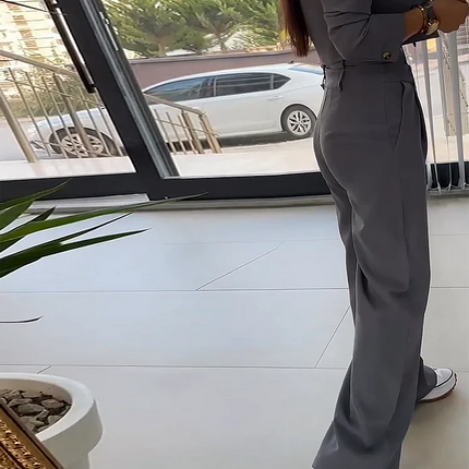 Tweedelig Dames Pak Luxe Stijl | Verfijnde Chique Set | Regular Fit | Belle Couture Elegant | Hoogwaardige Stoffen | Tijdloze Uitstraling