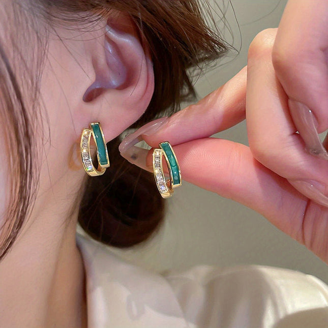 Zirconia Oorbellen | Elegante en Tijdloze Koreaanse Stijl | Subtiele Studs Verfijnde Hoops Opvallende Hangers | Comfortabel Lichtgewicht | Geschikt voor Dagelijks en Speciale Gelegenheden | Duurzaam Verfijnd Accessoire