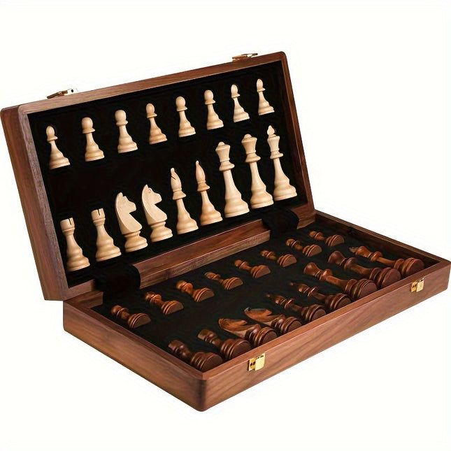 Houten Schaakbord | Klassiek Design | Duurzaam en Stijlvol | Ideaal voor Beginners en Gevorderden | 39x39 cm | Strategisch Bordspel