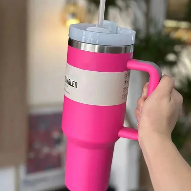 Thermosbeker 1180ml | Dubbelwandige RVS Isolatie | Lekvrije Travel Cup met Ergonomisch Handvat | FlowState Deksel 3-in-1